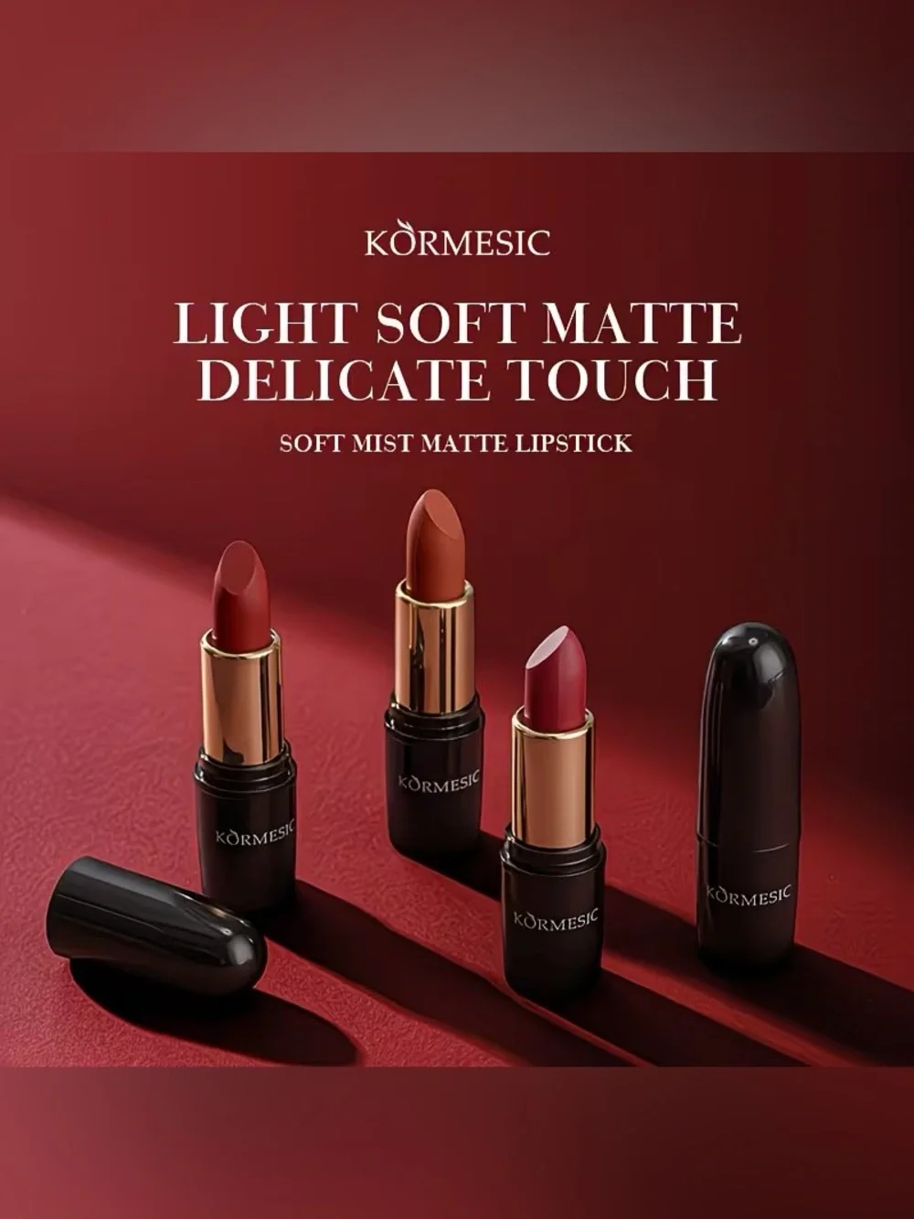 KORMESIC Soft Mist Matte Lipstick BNIB Velvet Long Lasting Lip Color Bundle New